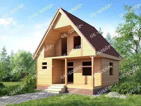Сруб бани из бруса 6х6